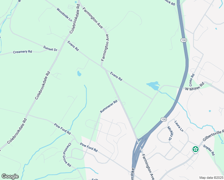 map of restaurants, bars, coffee shops, grocery stores, and more near 1744 Farmington Avenue in Pottstown