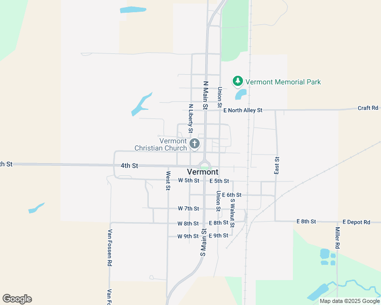 map of restaurants, bars, coffee shops, grocery stores, and more near 201 West 3rd Street in Vermont
