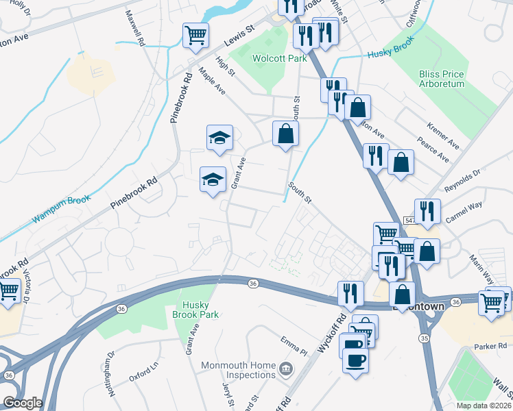 map of restaurants, bars, coffee shops, grocery stores, and more near 37 Victor Avenue in Eatontown