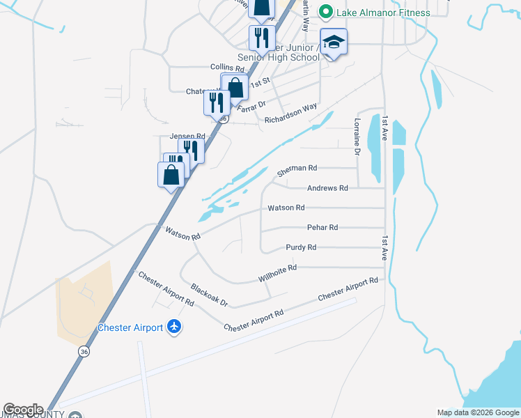 map of restaurants, bars, coffee shops, grocery stores, and more near 401 Watson Road in Westwood