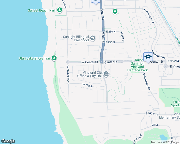 map of restaurants, bars, coffee shops, grocery stores, and more near 54 South Drupe Lane in Orem