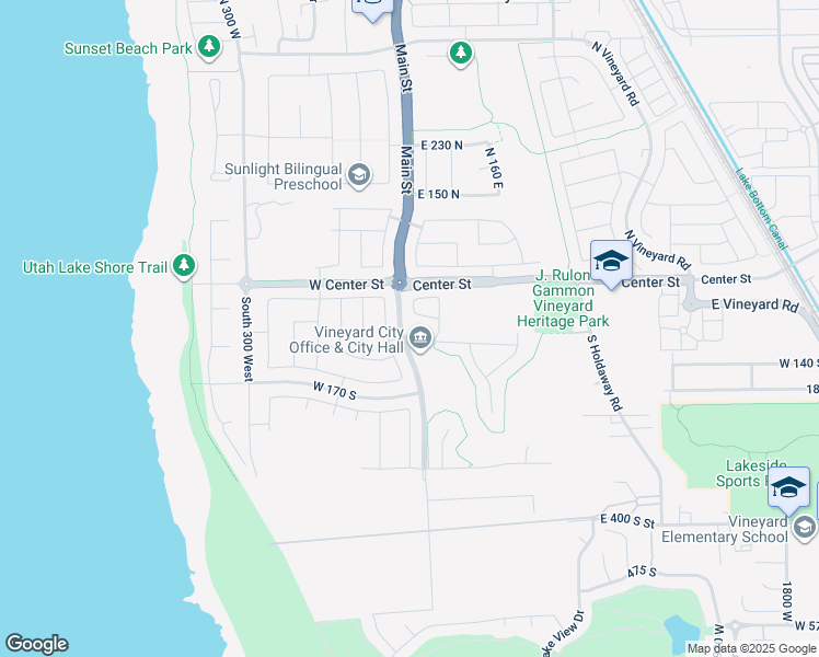 map of restaurants, bars, coffee shops, grocery stores, and more near 17 East Silver Oak Road in Vineyard