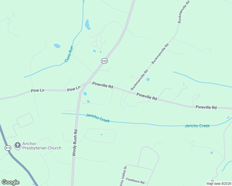 map of restaurants, bars, coffee shops, grocery stores, and more near 260 Pineville Road in New Hope