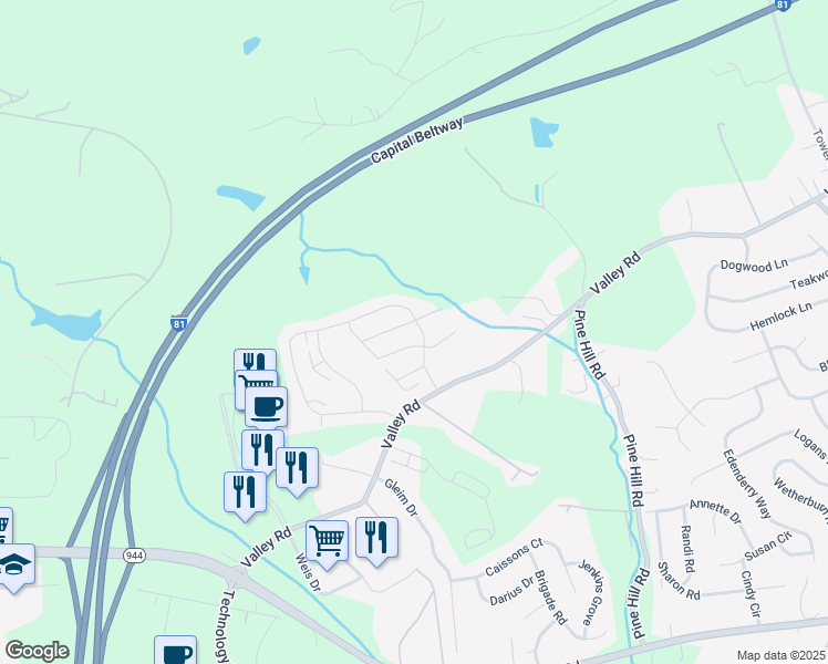 map of restaurants, bars, coffee shops, grocery stores, and more near in Enola