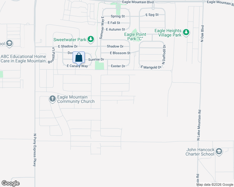 map of restaurants, bars, coffee shops, grocery stores, and more near 2082 E Swallow Drive in Eagle Mountain