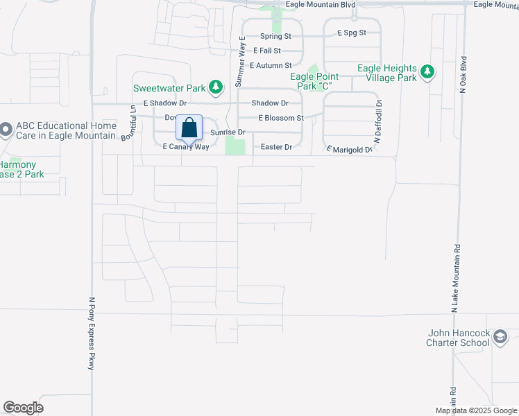 map of restaurants, bars, coffee shops, grocery stores, and more near 2038 E Swallow Drive in Eagle Mountain
