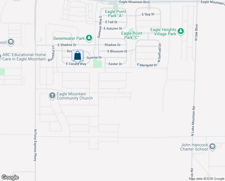 map of restaurants, bars, coffee shops, grocery stores, and more near 2070 E Swallow Drive in Eagle Mountain