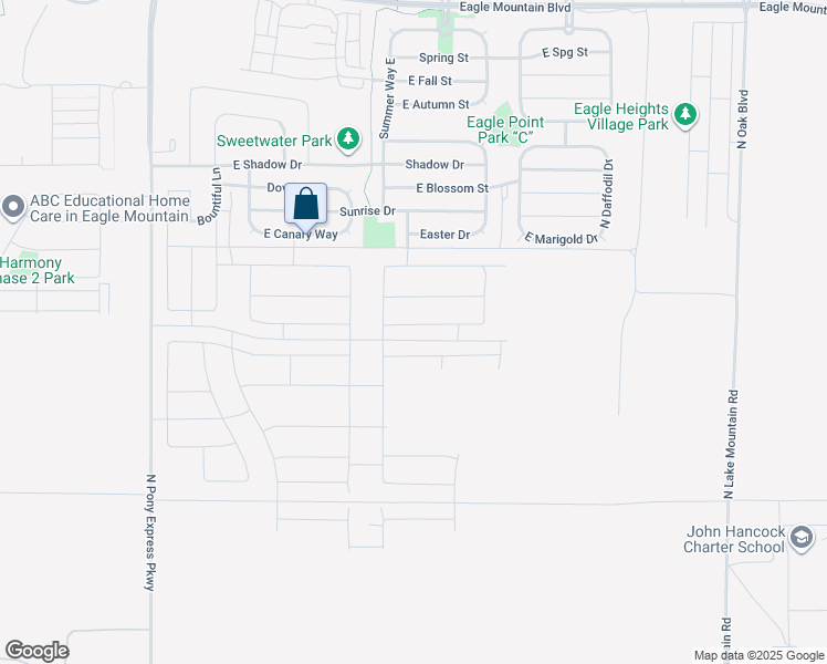 map of restaurants, bars, coffee shops, grocery stores, and more near 2026 E Swallow Drive in Eagle Mountain