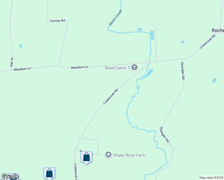 map of restaurants, bars, coffee shops, grocery stores, and more near 2153 Colebrook Road in Lebanon