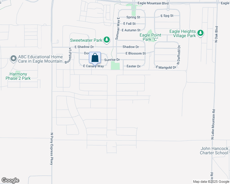 map of restaurants, bars, coffee shops, grocery stores, and more near 3349 Gray Wolf Lane in Eagle Mountain