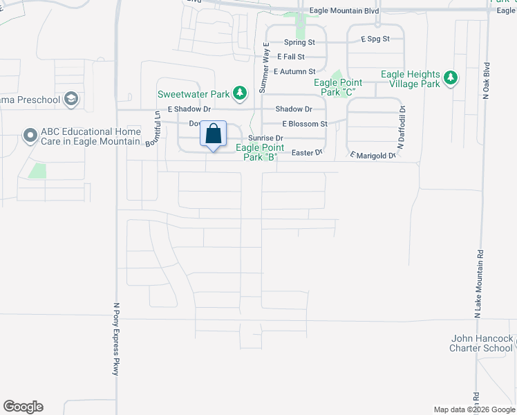 map of restaurants, bars, coffee shops, grocery stores, and more near 3359 Gray Wolf Lane in Eagle Mountain