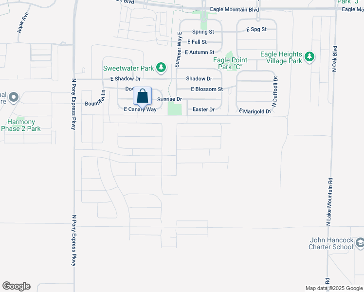 map of restaurants, bars, coffee shops, grocery stores, and more near 1971 Swallow Drive in Eagle Mountain