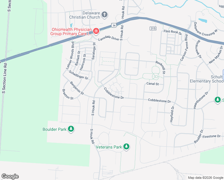 map of restaurants, bars, coffee shops, grocery stores, and more near 53 Greenhedge Circle in Delaware