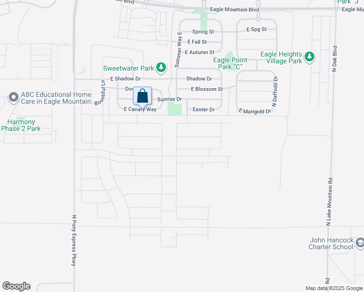 map of restaurants, bars, coffee shops, grocery stores, and more near 1985 Swallow Drive in Eagle Mountain
