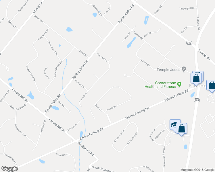 map of restaurants, bars, coffee shops, grocery stores, and more near 151 Saddle Drive in Furlong
