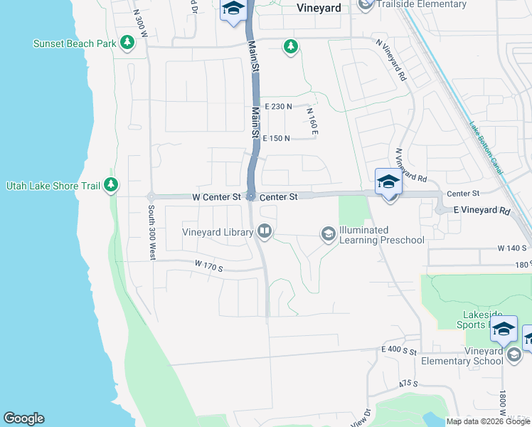 map of restaurants, bars, coffee shops, grocery stores, and more near 7 East Sterling Loop in Vineyard