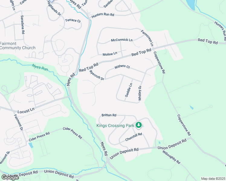 map of restaurants, bars, coffee shops, grocery stores, and more near 1642 Whitley Drive in Harrisburg