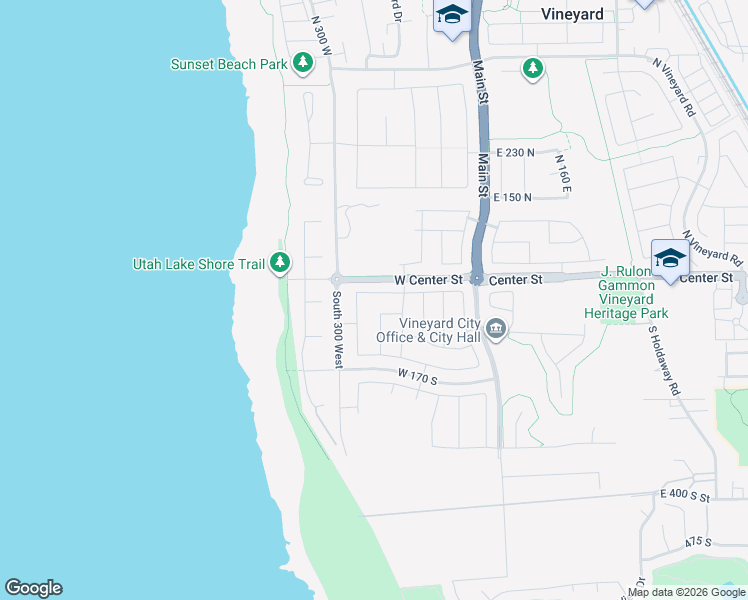 map of restaurants, bars, coffee shops, grocery stores, and more near 143 West Hackberry Road in Vineyard