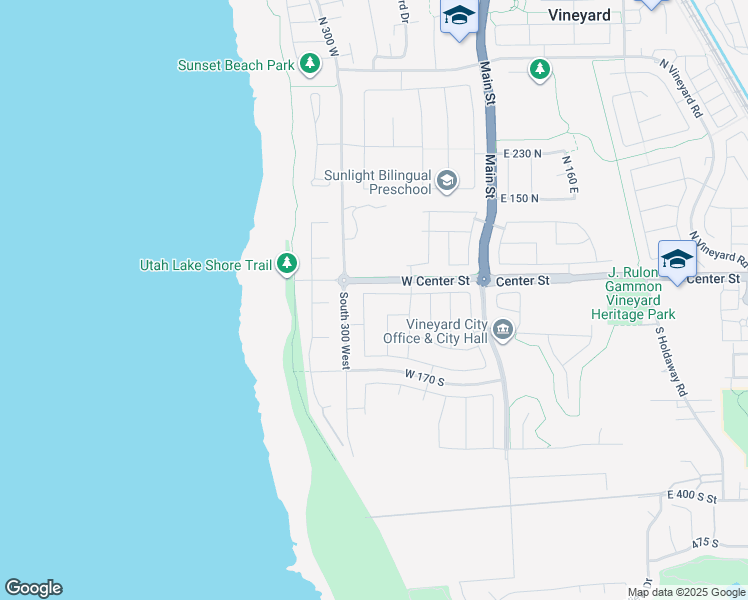 map of restaurants, bars, coffee shops, grocery stores, and more near 209 West Hackberry Road in Vineyard