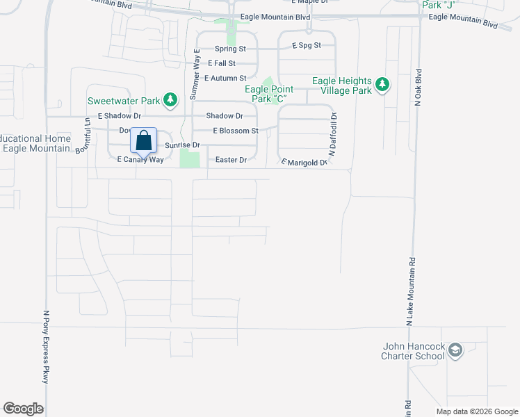 map of restaurants, bars, coffee shops, grocery stores, and more near 3380 Blackbird Drive in Eagle Mountain
