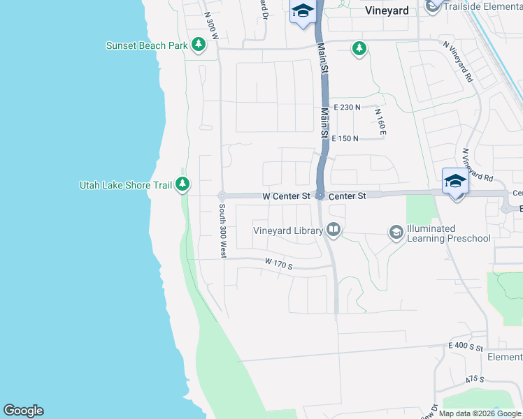 map of restaurants, bars, coffee shops, grocery stores, and more near 153 West Hackberry Road in Vineyard