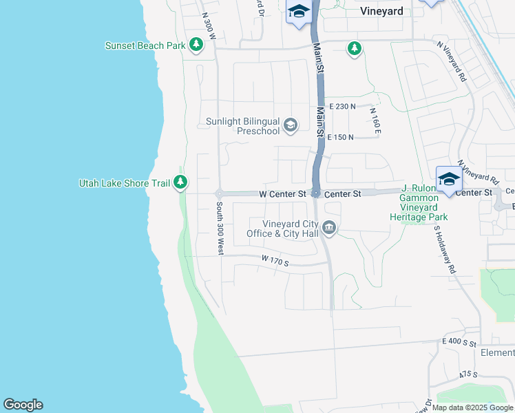 map of restaurants, bars, coffee shops, grocery stores, and more near 153 West Hackberry Road in Vineyard