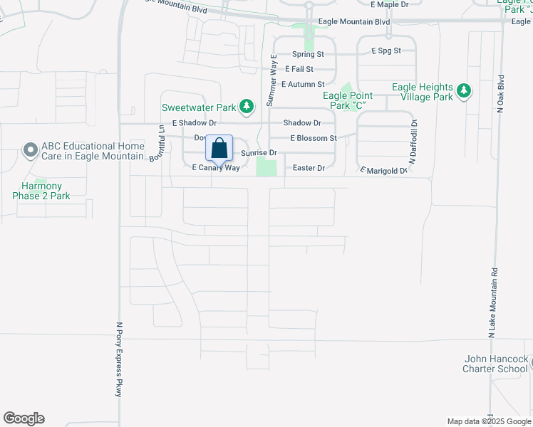 map of restaurants, bars, coffee shops, grocery stores, and more near 3393 Gray Wolf Lane in Eagle Mountain