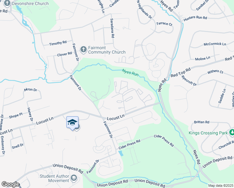 map of restaurants, bars, coffee shops, grocery stores, and more near 1200b Hampton Hill Court in Harrisburg