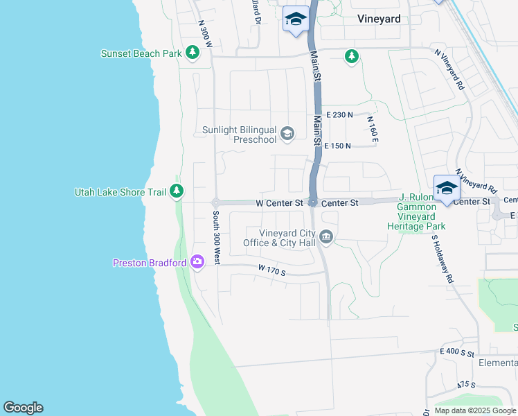 map of restaurants, bars, coffee shops, grocery stores, and more near 143 West Hackberry Road in Vineyard
