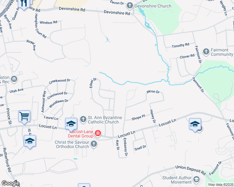 map of restaurants, bars, coffee shops, grocery stores, and more near 1383 Ford Avenue in Harrisburg