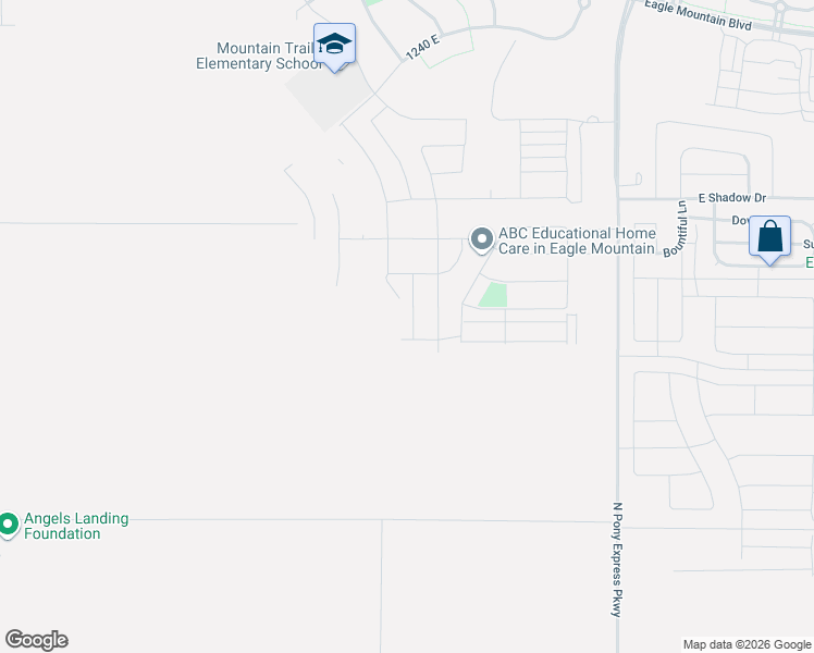 map of restaurants, bars, coffee shops, grocery stores, and more near Unnamed Road in Eagle Mountain