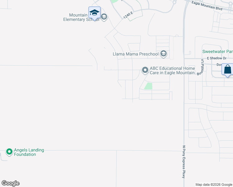 map of restaurants, bars, coffee shops, grocery stores, and more near 3425 North Browning Street in Eagle Mountain