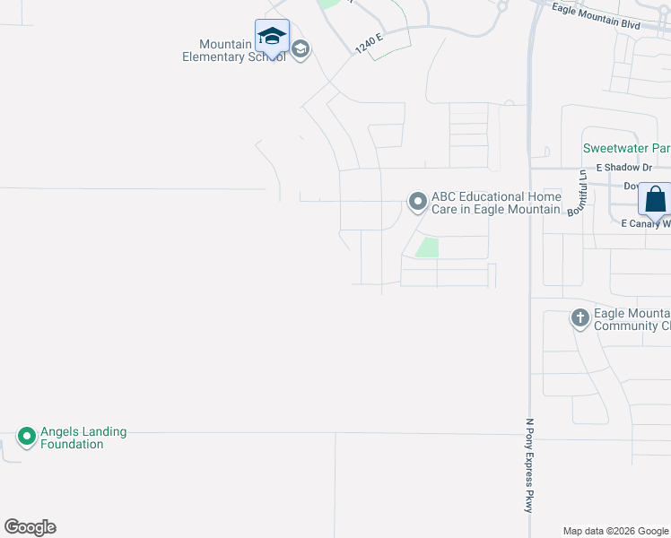 map of restaurants, bars, coffee shops, grocery stores, and more near 3425 North Browning Street in Eagle Mountain