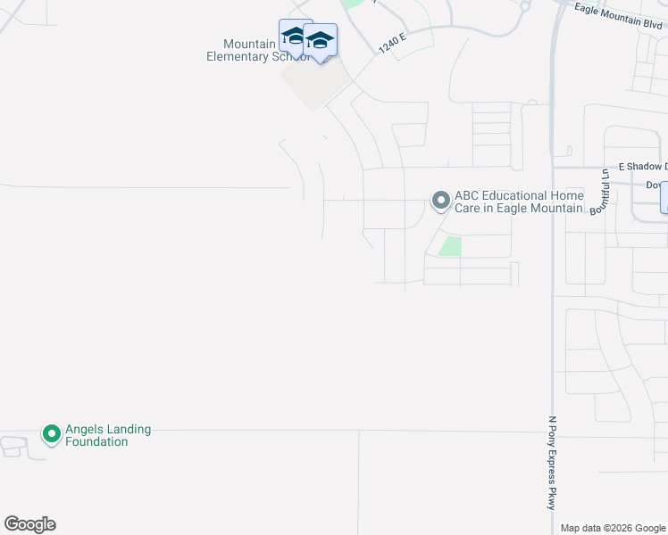 map of restaurants, bars, coffee shops, grocery stores, and more near 946 East Eden Street in Eagle Mountain
