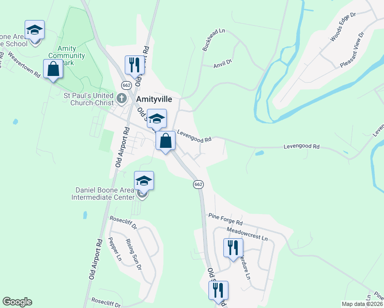 map of restaurants, bars, coffee shops, grocery stores, and more near 66 Horseshoe Drive in Douglassville