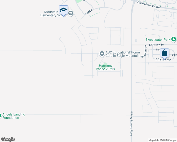 map of restaurants, bars, coffee shops, grocery stores, and more near 3432 Gina Street in Eagle Mountain
