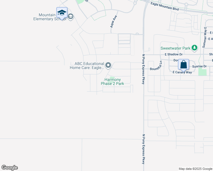 map of restaurants, bars, coffee shops, grocery stores, and more near 1191 Goldie Lou Lane in Eagle Mountain