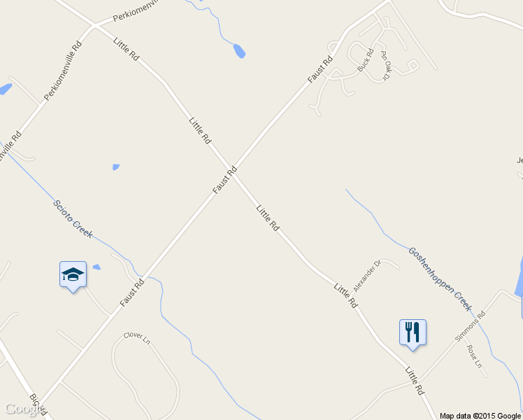 map of restaurants, bars, coffee shops, grocery stores, and more near 2281 Little Road in Perkiomenville