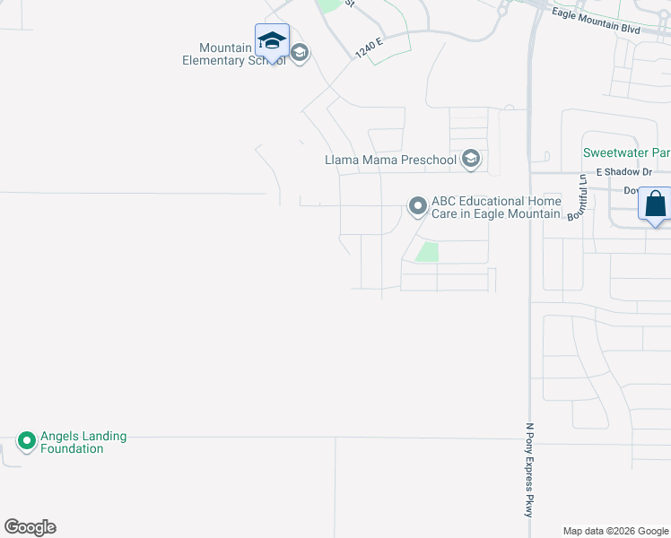 map of restaurants, bars, coffee shops, grocery stores, and more near 3435 North Browning Street in Eagle Mountain