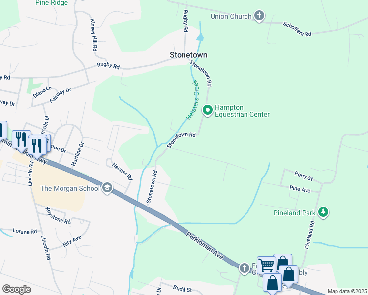 map of restaurants, bars, coffee shops, grocery stores, and more near 11 Spruce Avenue in Birdsboro