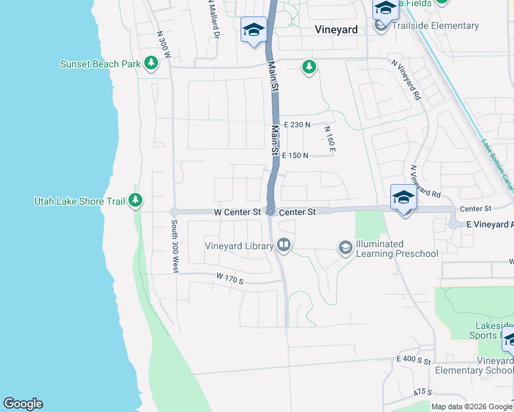 map of restaurants, bars, coffee shops, grocery stores, and more near 49 West Paper Bark Street in Vineyard