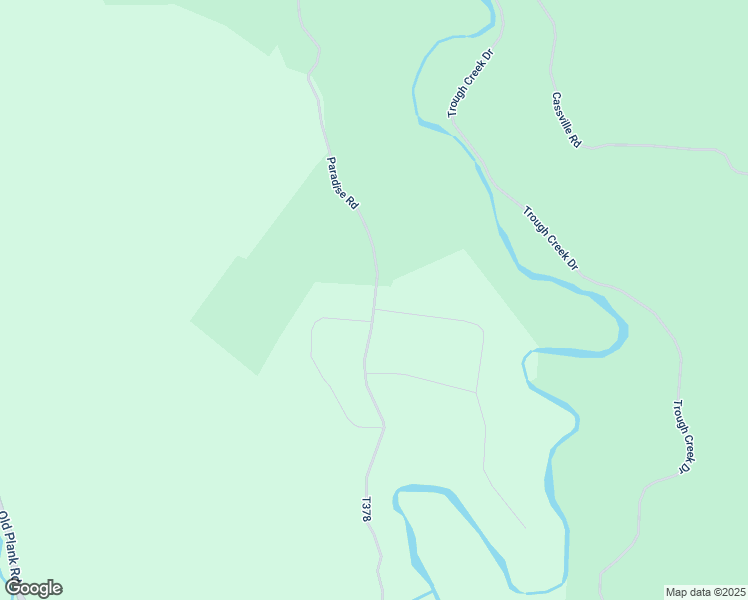 map of restaurants, bars, coffee shops, grocery stores, and more near Paradise Road in Huntingdon County