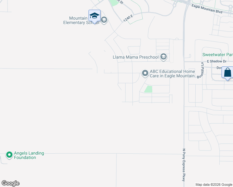 map of restaurants, bars, coffee shops, grocery stores, and more near 3447 North Browning Street in Eagle Mountain
