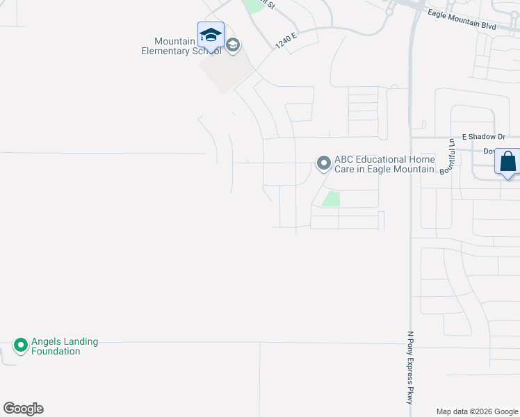 map of restaurants, bars, coffee shops, grocery stores, and more near 3447 North Browning Street in Eagle Mountain
