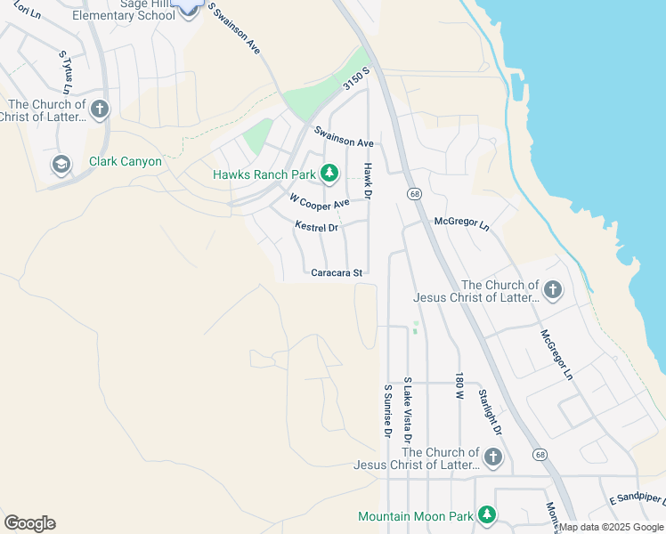 map of restaurants, bars, coffee shops, grocery stores, and more near 3572 South White Tail Trail in Saratoga Springs