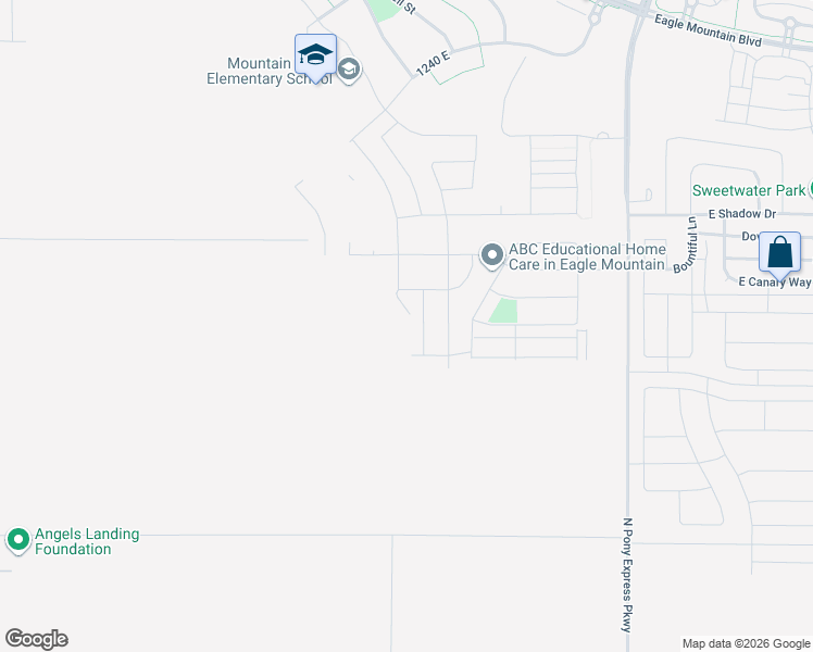 map of restaurants, bars, coffee shops, grocery stores, and more near 3448 North Browning Street in Eagle Mountain