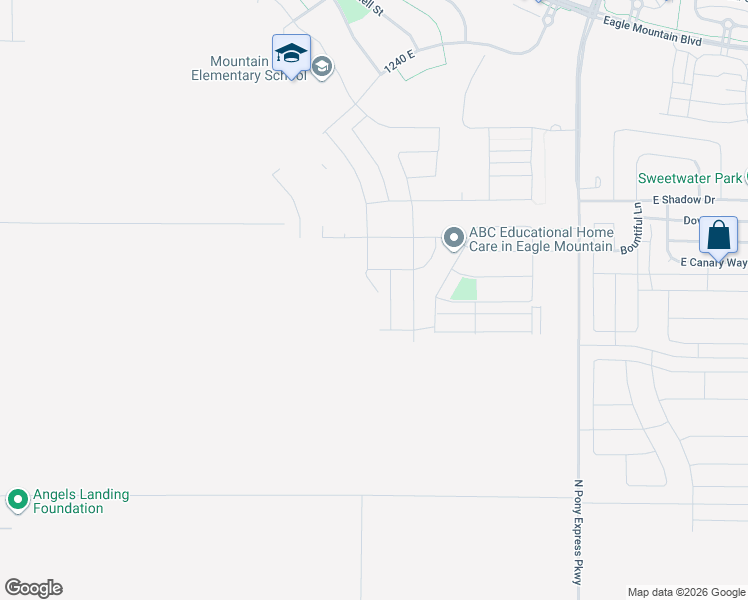 map of restaurants, bars, coffee shops, grocery stores, and more near 3456 North Browning Street in Eagle Mountain