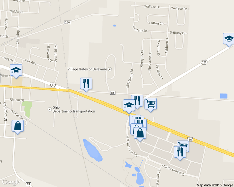 map of restaurants, bars, coffee shops, grocery stores, and more near 824 Bowtown Road in Delaware