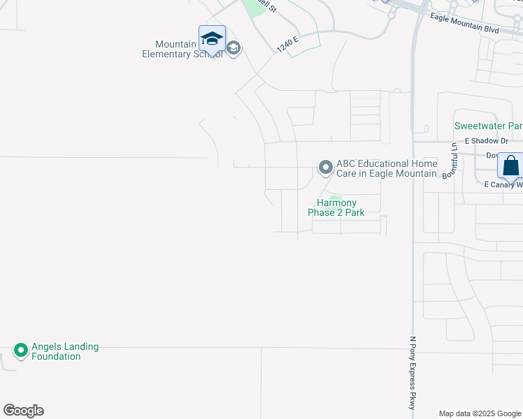 map of restaurants, bars, coffee shops, grocery stores, and more near 3457 North Browning Street in Eagle Mountain