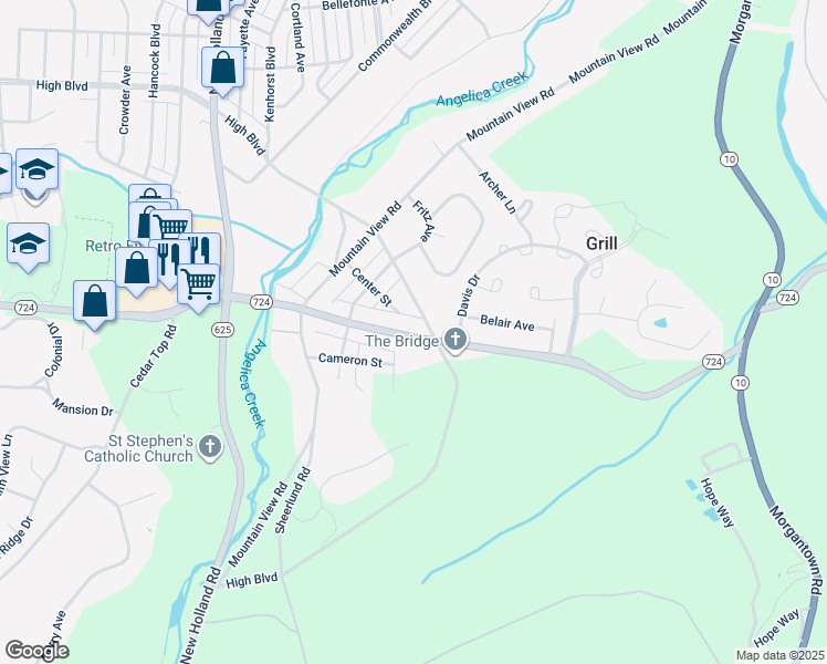 map of restaurants, bars, coffee shops, grocery stores, and more near 837 Philadelphia Avenue in Reading